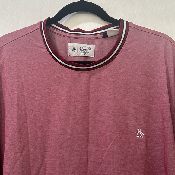 ORIGINAL PENGUIN RINGER TSHIRT MEN SIZE XXL PINK SHORT SLEEVE PLAID - Picture 3 of 10